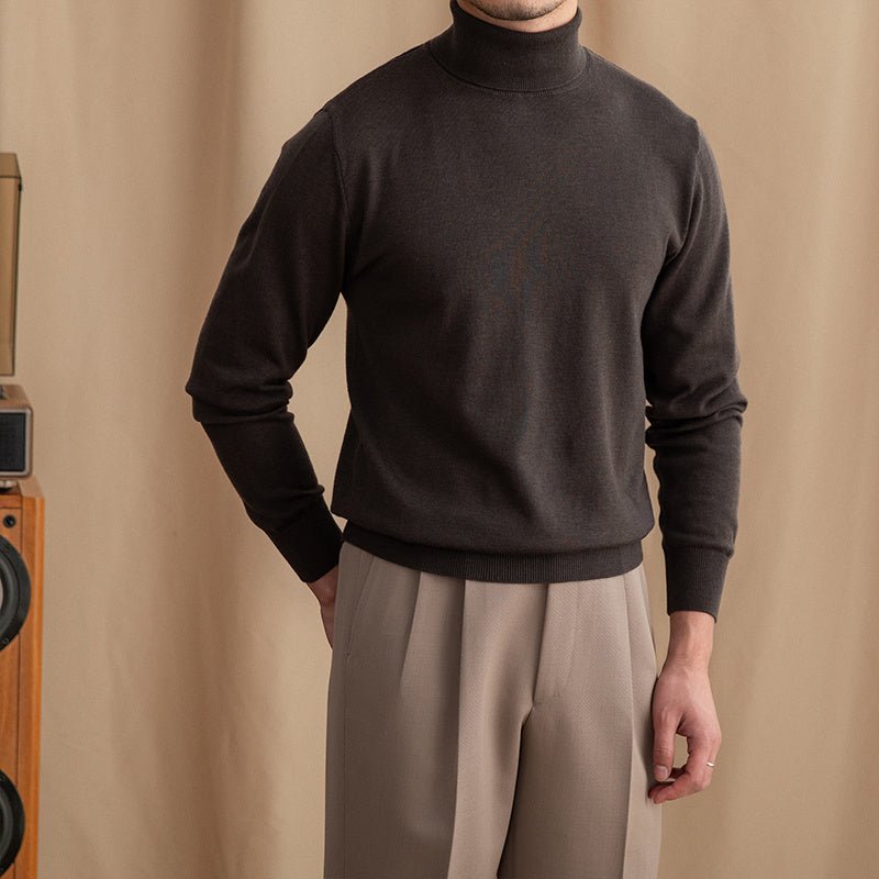 British Commuter Daily Wool Blend Turtleneck Sweater - MIRAVEA LTDBritish Commuter Daily Wool Blend Turtleneck SweaterSweatersMIRAVEAMIRAVEA LTDCJYH192788020TGBritish Commuter Daily Wool Blend Turtleneck SweaterMStone Sand