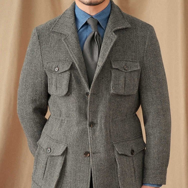 Collar Safari Jacket Jacket Commuter Business Keep Warm And Handsome Jacket Men - MIRAVEA LTDCollar Safari Jacket Jacket Commuter Business Keep Warm And Handsome Jacket MenJackets & CoatsMIRAVEAMIRAVEA LTDCJXZ219706902BYCollar Safari Jacket Jacket Commuter Business Keep Warm And Handsome Jacket Men2XLGrey