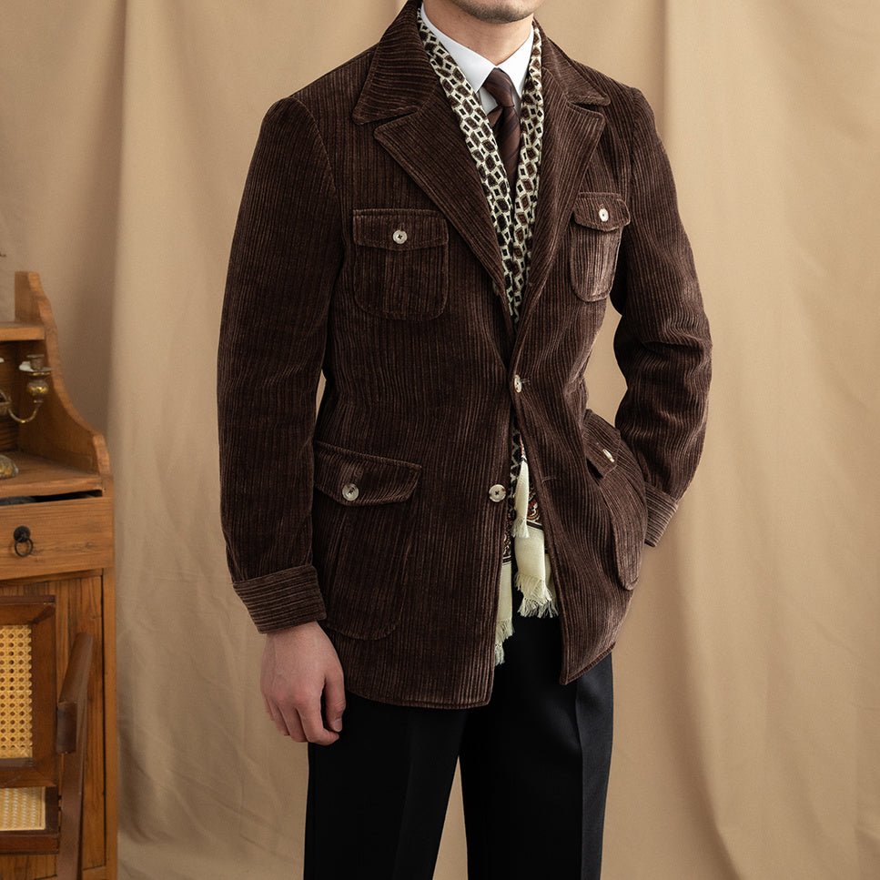 Corduroy Chenille Hunting Jacket - MIRAVEA LTDCorduroy Chenille Hunting JacketJackets & CoatsMIRAVEAMIRAVEA LTDCJXZ192983911KPCorduroy Chenille Hunting JacketMCoffee