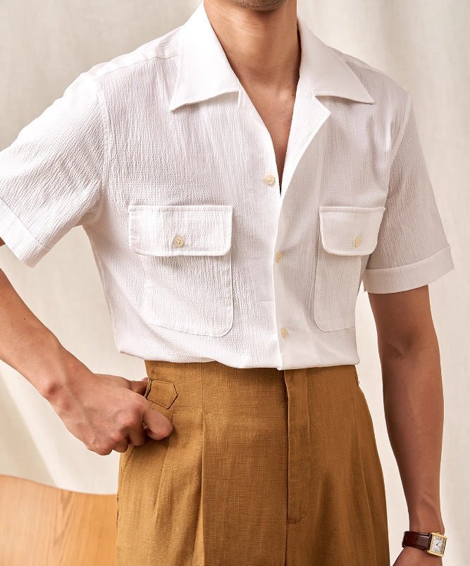 Cuban Collar Shirt Men's Short Sleeve Summer Thin - MIRAVEA LTDCuban Collar Shirt Men's Short Sleeve Summer ThinShirtsMIRAVEAMIRAVEA LTDCJDS218271509IRCuban Collar Shirt Men's Short Sleeve Summer Thin2XLWhite