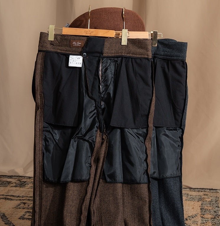 Herringbone Pattern Auger Casual Trousers - MIRAVEA LTDHerringbone Pattern Auger Casual TrousersJackets & CoatsMIRAVEAMIRAVEA LTDCJYD192821008HSHerringbone Pattern Auger Casual Trousers29Brown