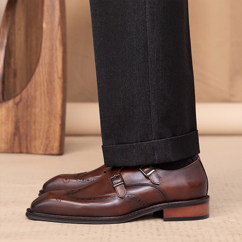 Leisure British Leather Square Toe Shoes - MIRAVEA LTDLeisure British Leather Square Toe ShoesShoesMIRAVEAMIRAVEA LTDCJNS196583301AZLeisure British Leather Square Toe Shoes38Black