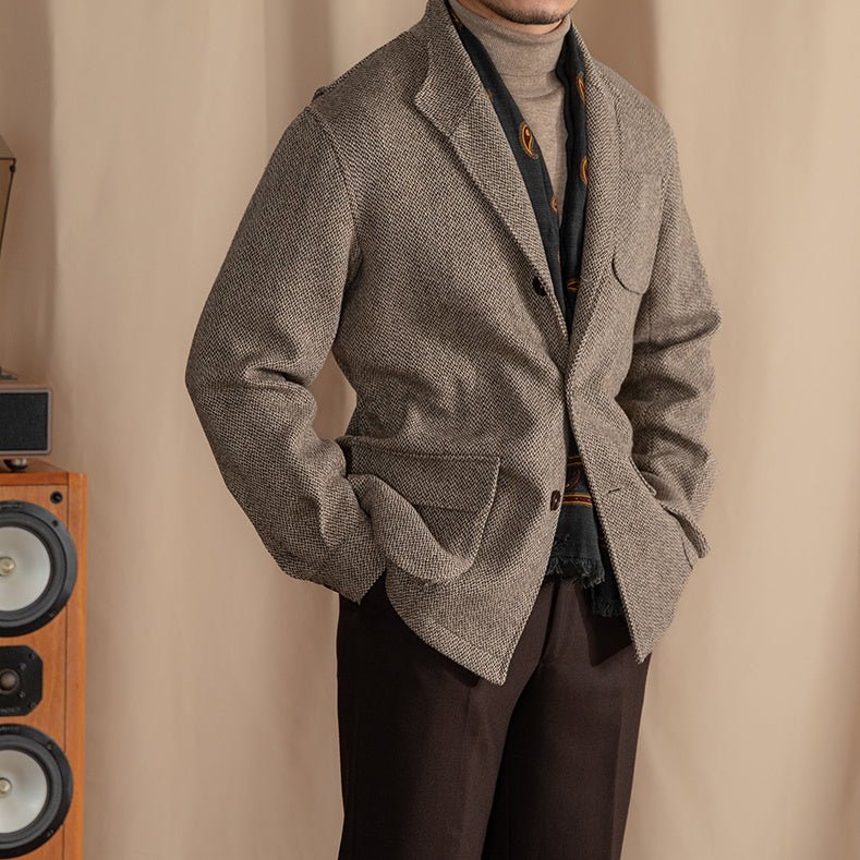 Men's Lapel Coats Are Vintage And Loose - MIRAVEA LTDMen's Lapel Coats Are Vintage And LooseJackets & CoatsMIRAVEAMIRAVEA LTDCJXZ192900304DWMen's Lapel Coats Are Vintage And Loose2XLCoffee green