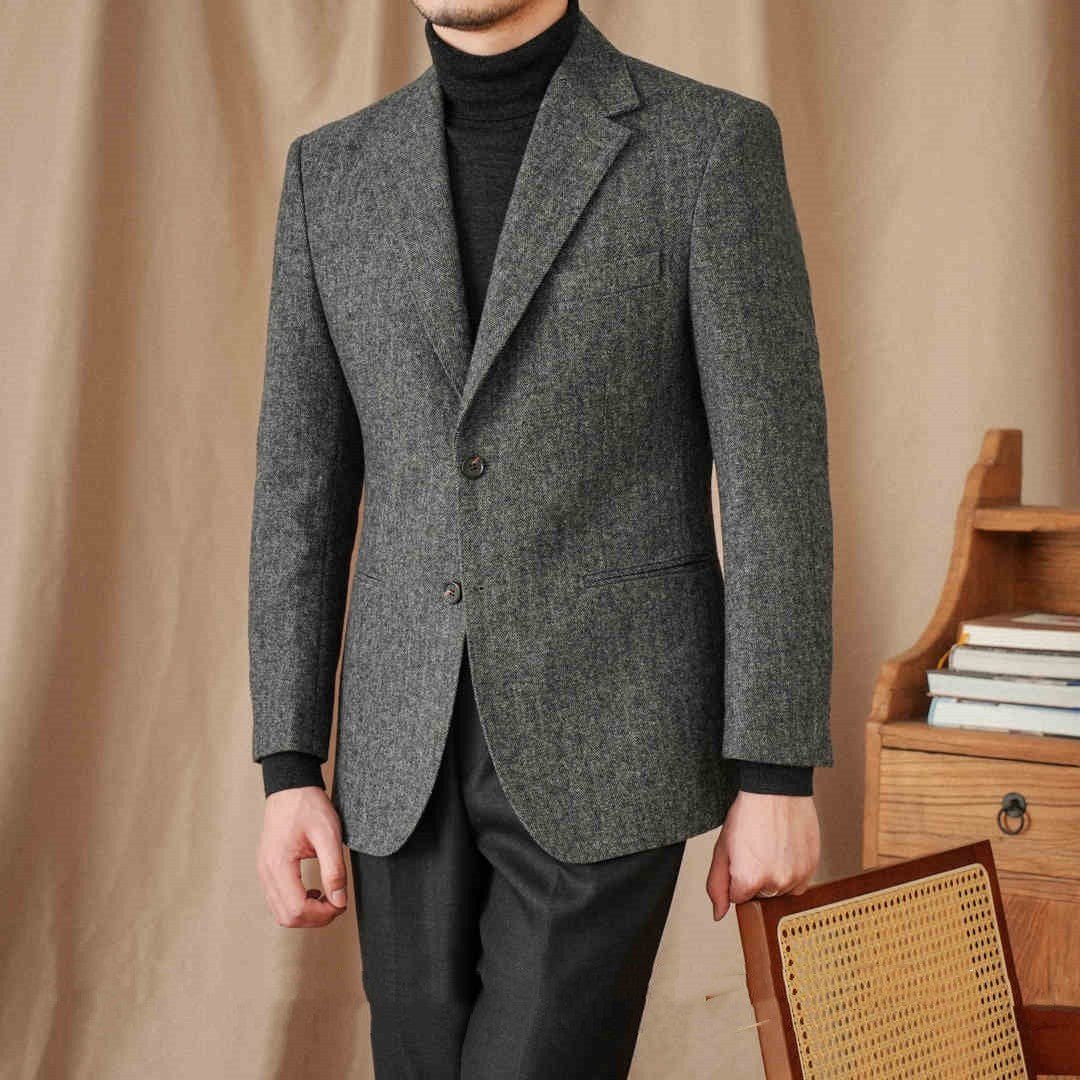 Slim Fit Japanese Style All - matching Warm Suit For Men - MIRAVEA LTDSlim Fit Japanese Style All - matching Warm Suit For MenBlazersMIRAVEAMIRAVEA LTDCJXZ219707307GTSlim Fit Japanese Style All - matching Warm Suit For MenLGray Suit