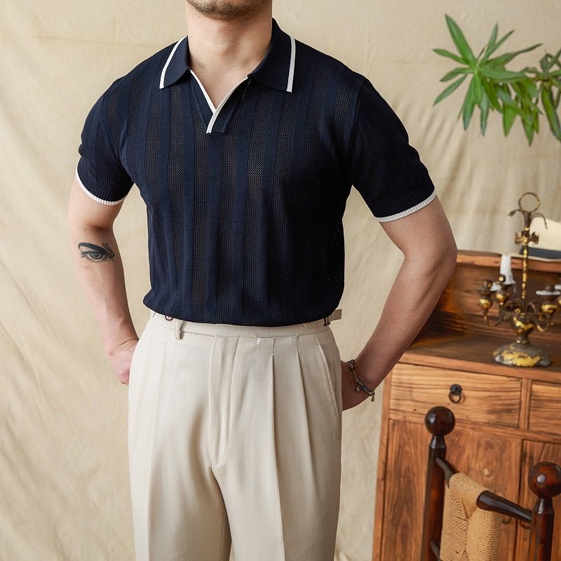 Summer Knitted Scissors Collar Short Sleeve POLO Men - MIRAVEA LTDSummer Knitted Scissors Collar Short Sleeve POLO MenPoloMIRAVEAMIRAVEA LTDCJDS204814504DWSummer Knitted Scissors Collar Short Sleeve POLO Men2XLSapphire Blue
