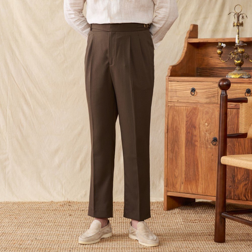 Summer Linen Blend Gorkha District Trousers - MIRAVEA LTDSummer Linen Blend Gorkha District TrousersTrousersMIRAVEAMIRAVEA LTDCJYD205749916PKSummer Linen Blend Gorkha District Trousers29Dark Coffee