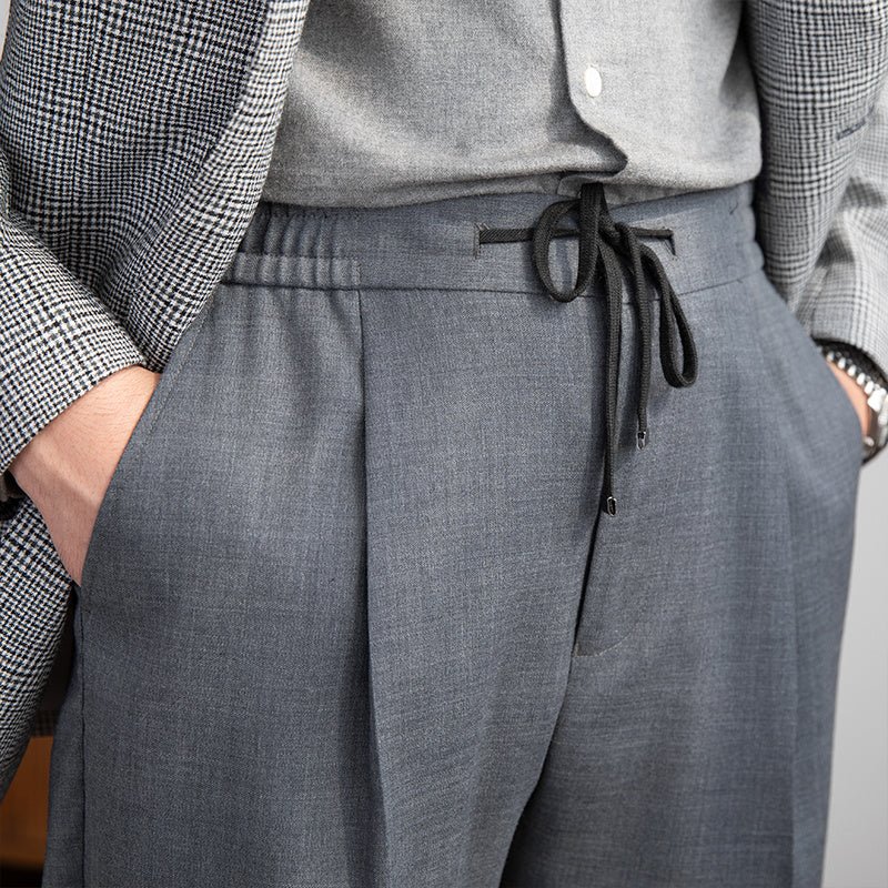 Wool Elastic Waist Casual Trousers - MIRAVEA LTDWool Elastic Waist Casual TrousersTrousersMIRAVEAMIRAVEA LTDCJXX187879705EVWool Elastic Waist Casual Trousers29Dark Grey