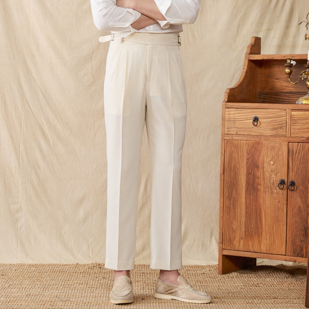 Summer Linen Blend Gorkha District Trousers