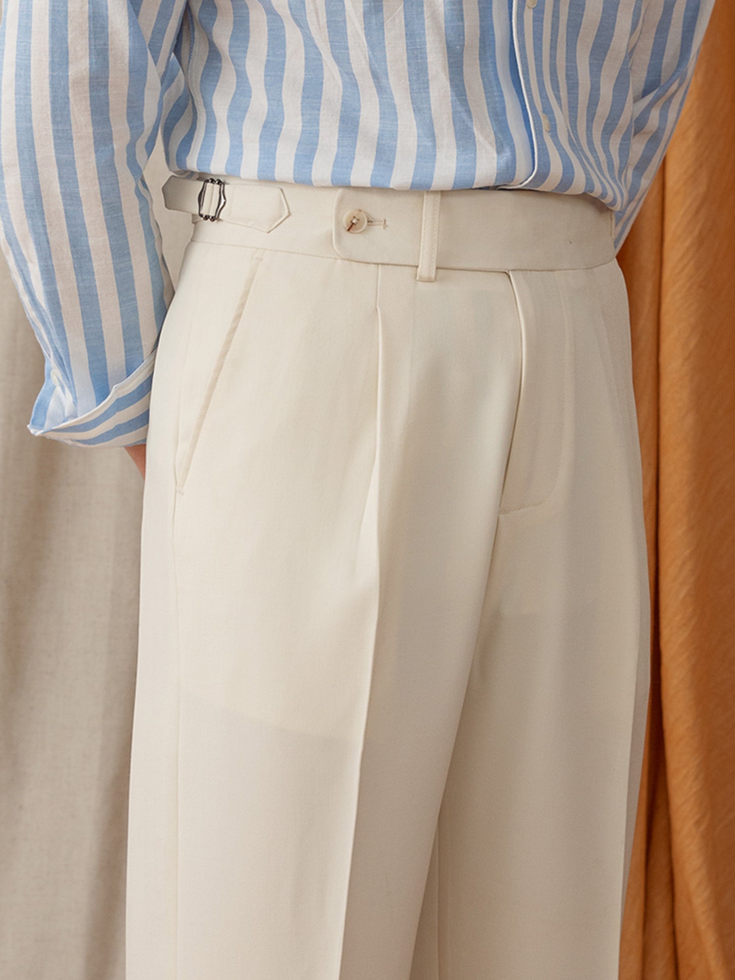 Naples High Waist Suit Pants British Retro Casual Trousers