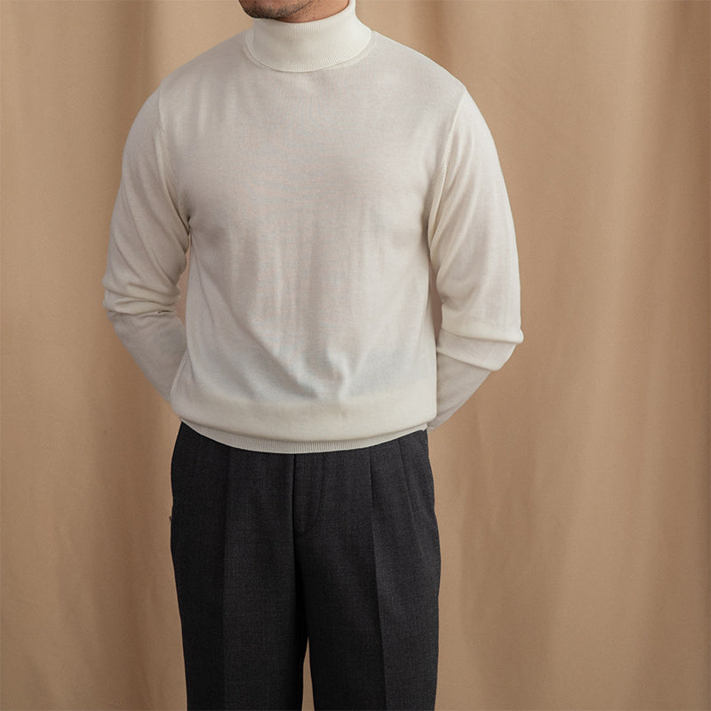 British Commuter Daily Wool Blend Turtleneck Sweater