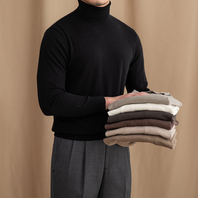 British Commuter Daily Wool Blend Turtleneck Sweater