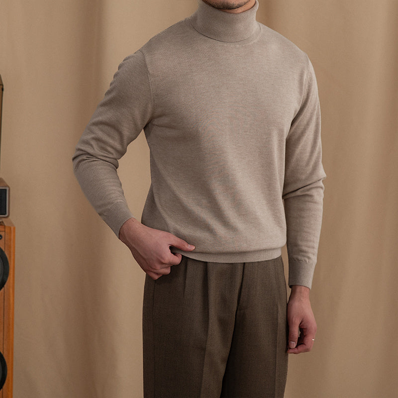 British Commuter Daily Wool Blend Turtleneck Sweater