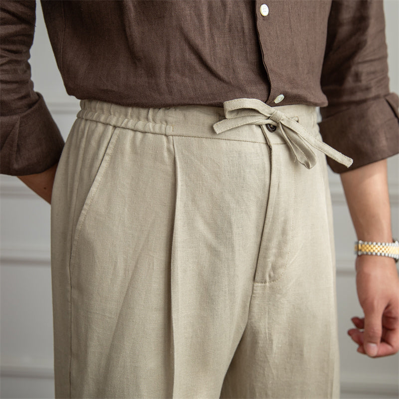 Thin Drawstring Casual Trousers