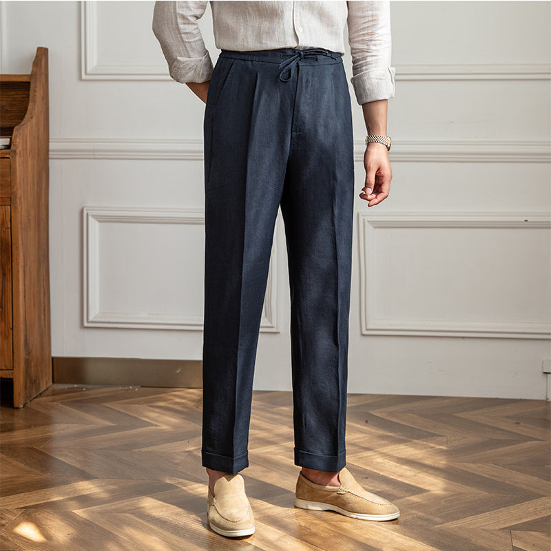 Thin Drawstring Casual Trousers