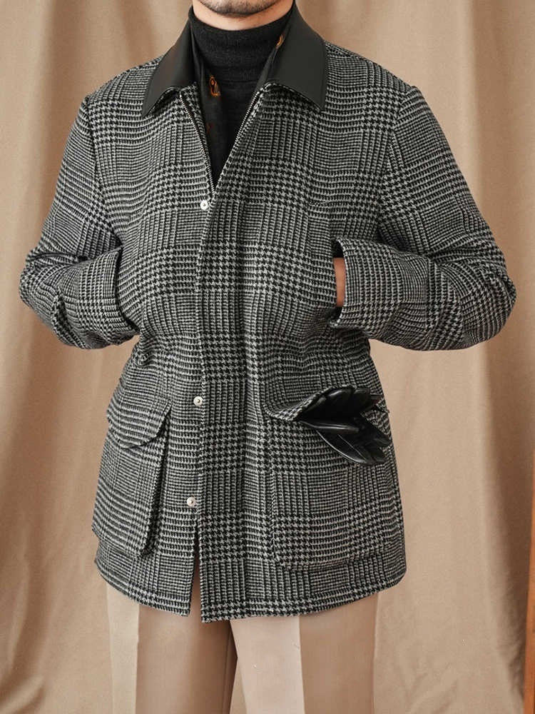 Gray Coat 70 Wool Retro Warm Jacket