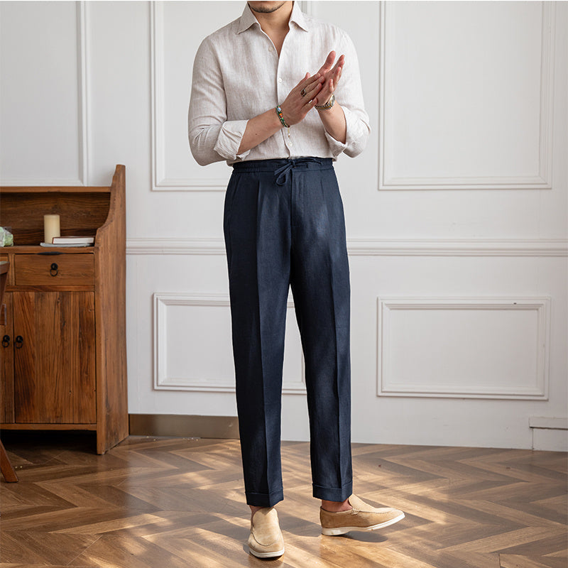 Thin Drawstring Casual Trousers