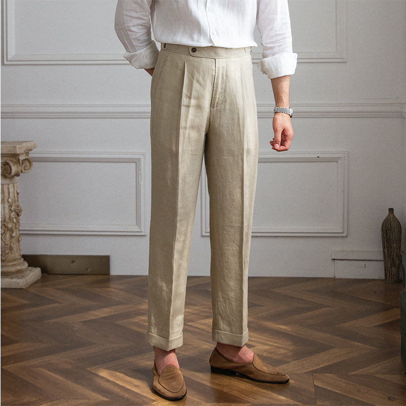 Linen Italian Casual Style Trousers