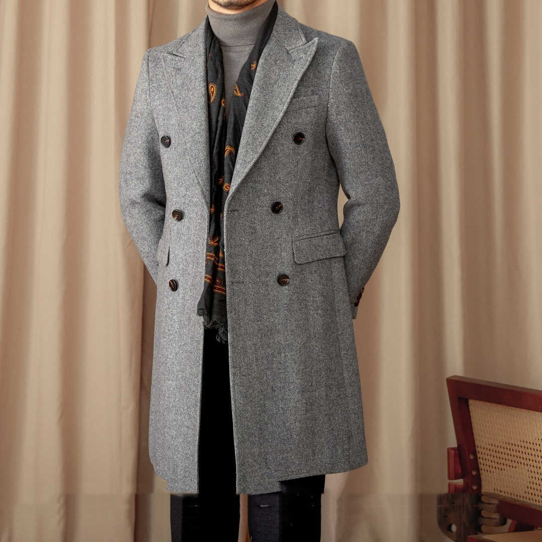 Italian Wool Blend Morita Grey Coat