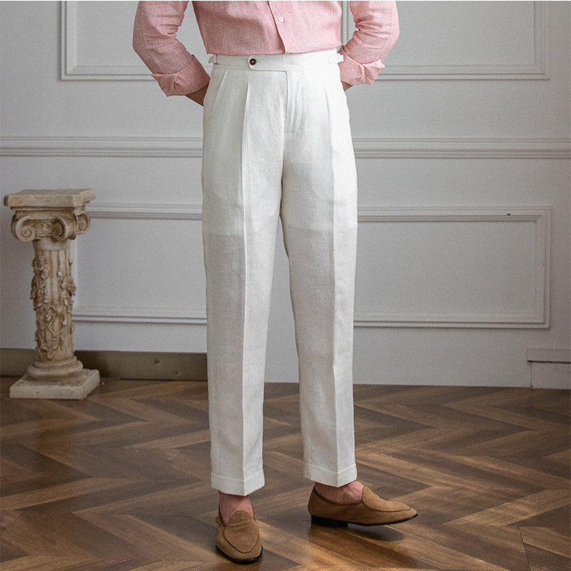 Linen Italian Casual Style Trousers