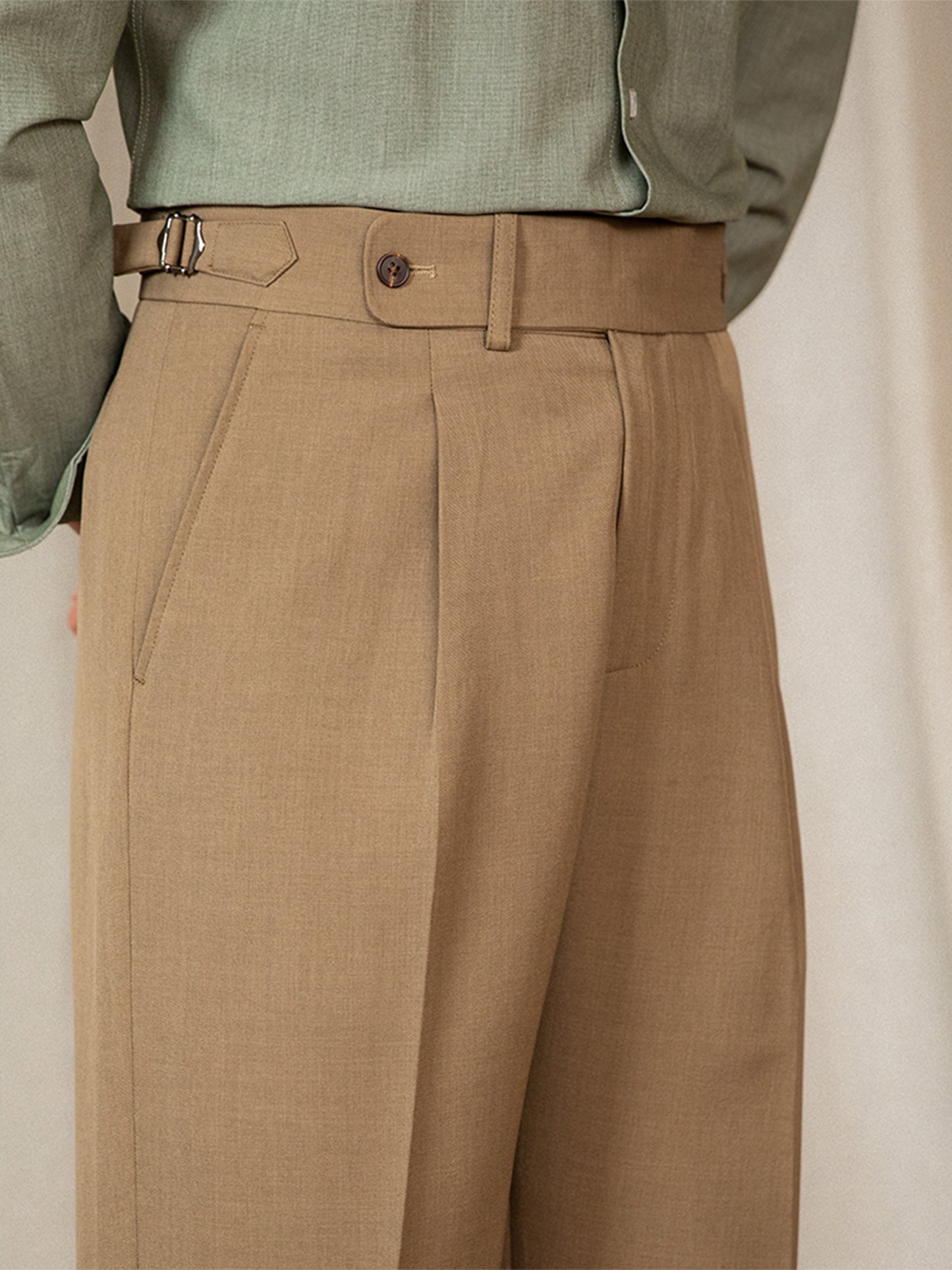 Naples High Waist Suit Pants British Retro Casual Trousers