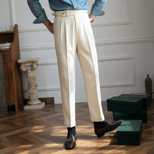 Naples High-Waisted Casual Dress Trousers