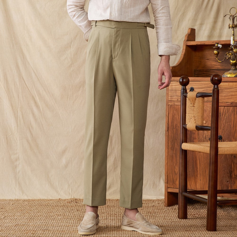 Summer Linen Blend Gorkha District Trousers