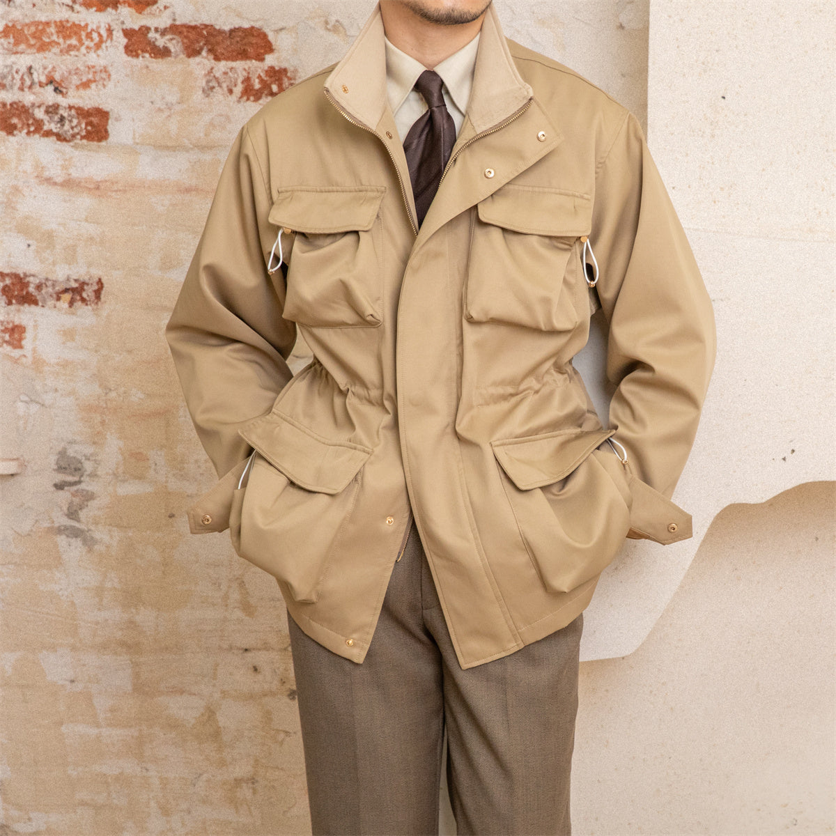 Loose Retro Men's Casual Trench Coat