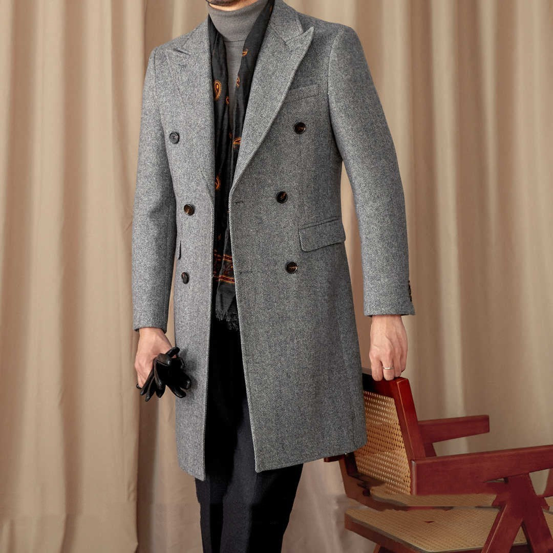 Italian Wool Blend Morita Grey Coat