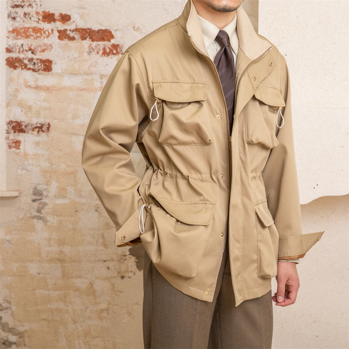 Loose Retro Men's Casual Trench Coat