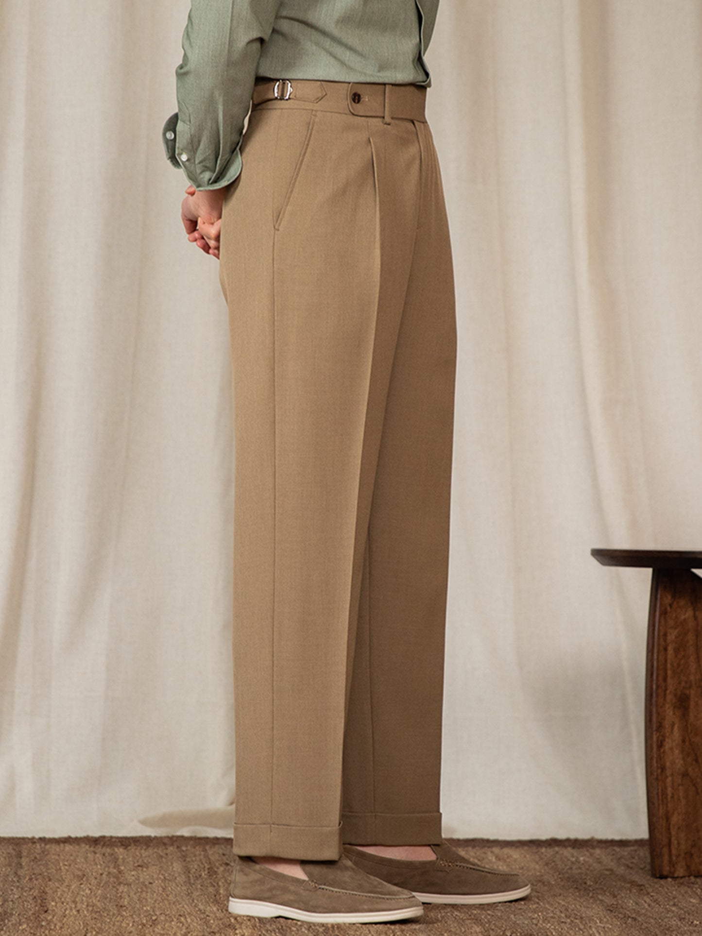 Naples High Waist Suit Pants British Retro Casual Trousers