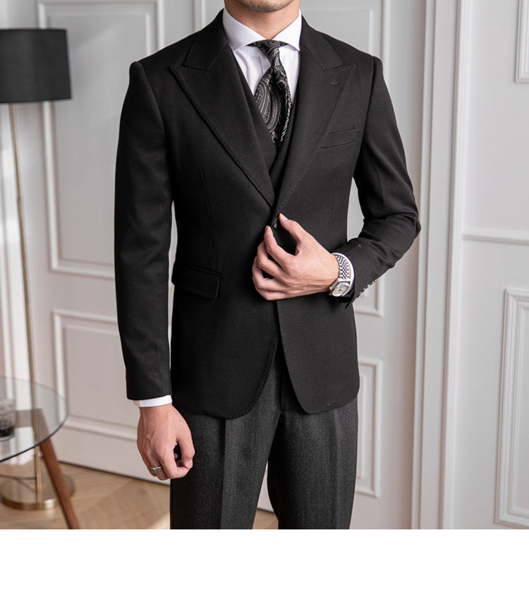 Business Slim-fitting Suit Men's British Jacket