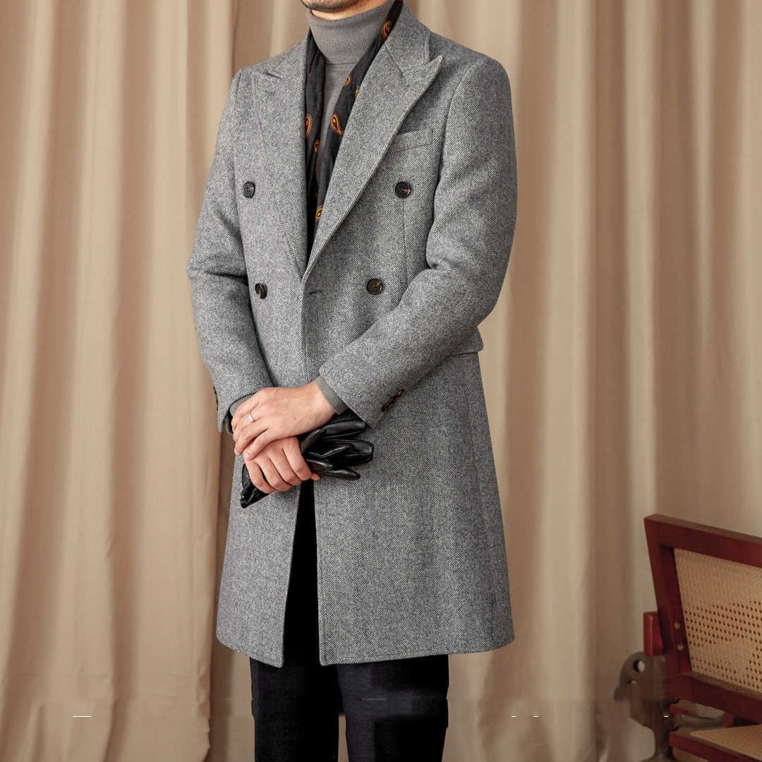 Italian Wool Blend Morita Grey Coat