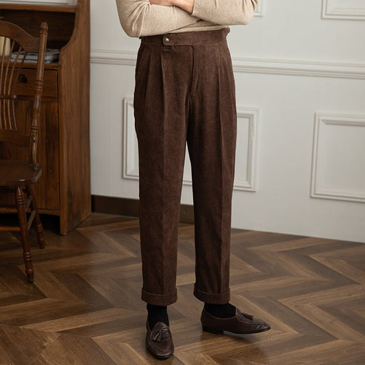 Vintage Men's Fashion Corduroy High - waisted Pants - MIRAVEA LTDVintage Men's Fashion Corduroy High - waisted PantsTrousersMIRAVEAMIRAVEA LTDCJXX192902322VEVintage Men's Fashion Corduroy High - waisted Pants29Beige